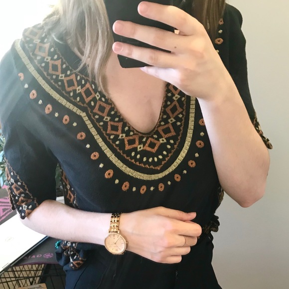Lucky Brand Geometric Blouse - Picture 4 of 6